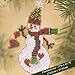 Folk Heart Snow Charmer Beaded Counted Cross Stitch Christmas Ornament Snowman Kit Mill Hill 2003 Snow Charmers MHSC39