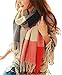 Wander Agio Women's Fashion Long Shawl Big Grid Winter Warm Lattice Large Scarf
