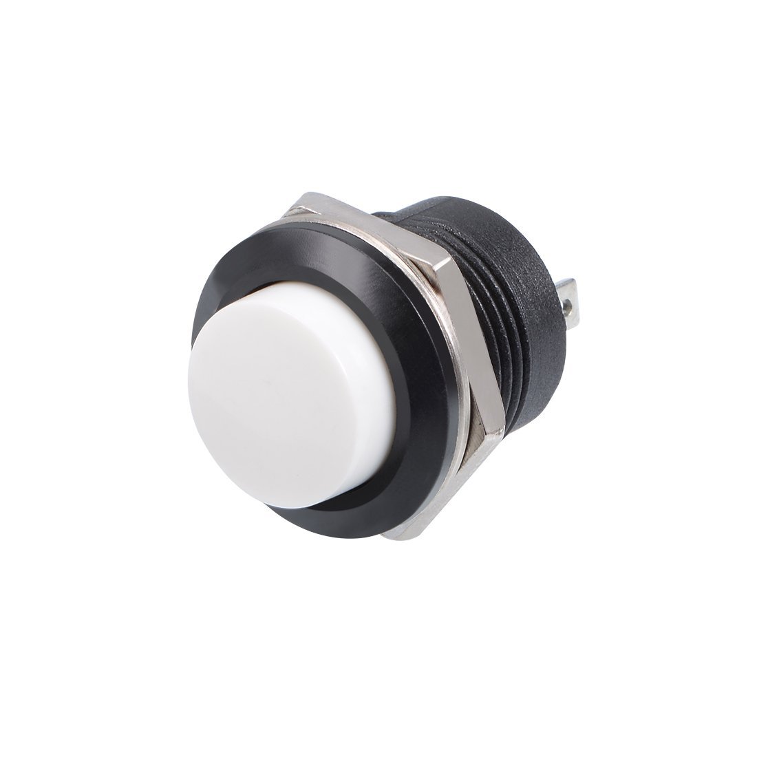 sourcing map 10Pcs,16mm White Momentary Push Button Switch Round Raised Button SPST 1 NO 1 NC