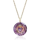 Day Day Up Orgone Pendant Heart Energy Necklace - Healing Crystal Necklaces For Women With Reiki Quartz Gemstones - Fashion Jewelry