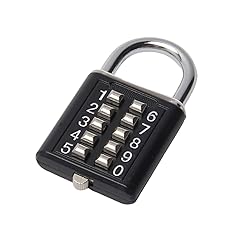 MroMax 3Pcs 10-Digit Combination Padlock, Push
