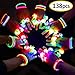 SIONE 138 Pack Glow Sticks Bulk Light Up Rings Party Favor for Kids Glow in The Dark Party Supplies 38 Flashing Glow Rings+100 Glow Sticks