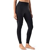 YUNOGA HugMotion Women's No Front Seam Leggings 25" Inseam - High Waisted Tummy Control Seamless Workout Gym Yoga Pants