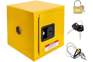 VoTwoofv Flammable Cabinet 13" x 13" x 13",Galvanized Steel Flammable Safety Cabinet,1 Door Mini Safety Storage Cabinet Flammable Liquids Storage Cabinet for Commercial Industrial and Home Use