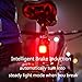 Smart Bike Tail Light with Brake Sensing USB Rechargeable Waterproof Bicycle Tail Lights Led, Clip on Bike Rear Lights Mount On, Bike Back Light Bright