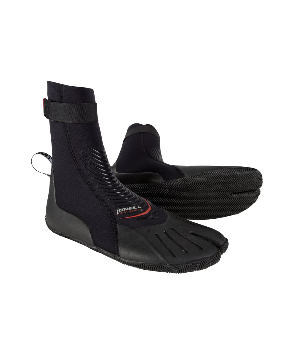 Photo 1 of O'Neill Wetsuits Men's Heat 3mm Split Toe Booties, Black, 10