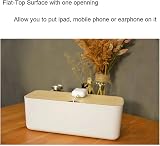 Sourcemall White Cable Management Box for Power Strip Cord Organizer Desk view 4
