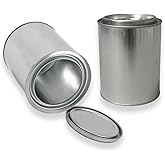 HAOZIJIE 2 Pack Empty Metal Paint Cans with Lids,Paint Storage Containers for Leftover Paint,Empty Pint Paint Cans With Lids for DIY and Paint Storage and More