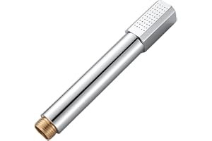 Hand Shower, Handheld Shower Wand, 6.7 inch Universal Square Head, Brass Chromed Sprayer, Easy to Install Nozzle, Head Square