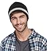 LETHMIK Merino Wool Daily Beanie,Unisex Warm Soft Winter Hat Unique Knit Skull Cap Black