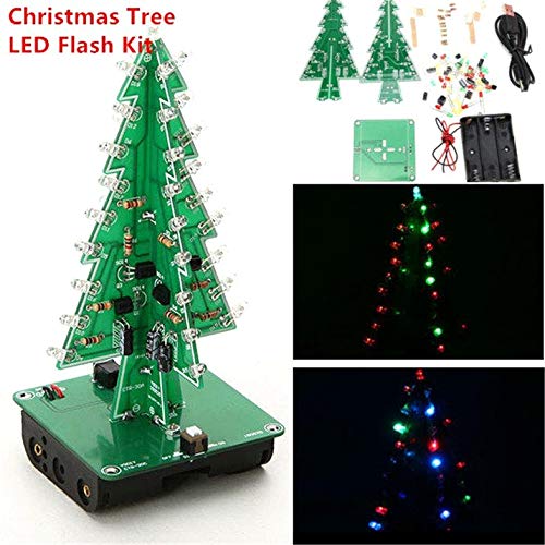 CloverUS Decor Electronic LED Flash Circuit Parts Christmas Tree 3D Tree LED DIY Kit Environmentally Friendly Materials - Thumbnail 4