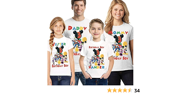 Mickey Clubhouse Family birthday shirts 