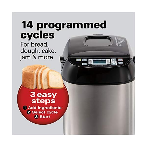 Hamilton Beach Digital Electric Bread Maker Machine Artisan and Gluten