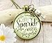 She Leaves a Little Sparkle Glam Quote Necklace Life Jewelry Gift Star Charm 24