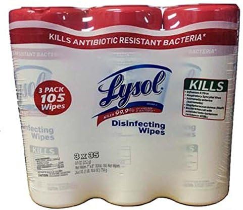 Lysol Red Cap Disinfecting Wipes, 35 sheets, (Medium, Red Original Scent) by Lysol Disinfecting Wipes