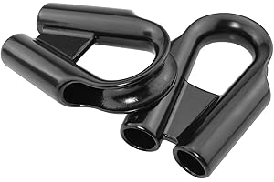 Tube Thimble ITROLLE 2PCS 12mm Black Stainless Steel Rope Tube Thimbles Collar with Gusset for 3/8 inch or 1/2 inch Wire or W