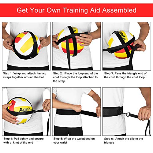 FitsT4 Volleyball Trainer, Volleyball Training Equipment Aid for Solo