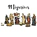 BANBERRY DESIGNS Nativity Set - Set of 11 Nativity Figurines - Baby Jesus, Mary, Joseph, Shepherd, 3 Kings, Angel, Cow, Donkey and Sheep - 7/8