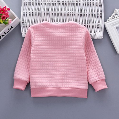 Fabal 2Pcs Infant Toddler Baby Girls Rabbit Print Tops Coat+Pants Outfits Clothes Set (12-18Months, Pink)
