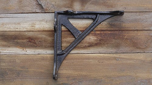 Ornate Cast Iron Shelf Bracket Pair - 12x12x2cm