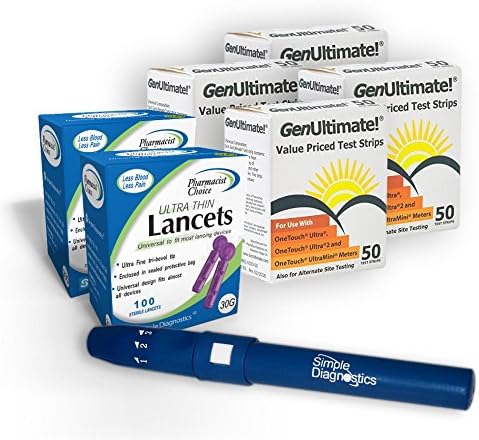 Raindrop USA - GenUltimate! Starter Kit: 200 Test Strips w/ 200 Pharmacist Choice Lancets and Compatible Lancing Device - For use with OneTouch Ultra, Ultra 2, & UltraMini Meters