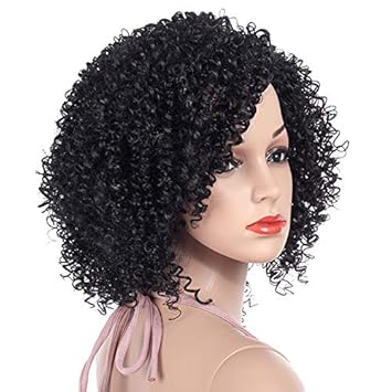 Amazon Com Afro Wig Curly Wigs For Black Women Medium Length