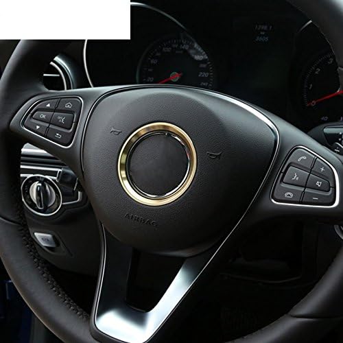 silutong Aluminum Chrome Steering Wheel Ring Trim for Mercedes Benz CLA GLE GLC A B C Class W204 W246 W176 W117 C117 Car-Styling
