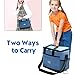 Carperipher Cooler Bag Insulated, 24 Can Collapsible Soft Portable Lunch Cooling Tote Bag for Men, Women, Travel,Camping Picnic, Beach, BBQ, Wine/Car Cool Beer Groceries Storage, Leakproof Liner, Bluethumb 4