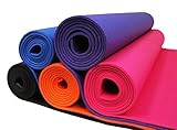 Extra Wide Durable Lightweight Microban Antimicrobial 4 MM Thick Yoga Mat By Spectrum Products (Purple)