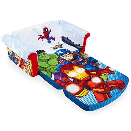 Marshmallow Furniture, Children's 2-in-1 Flip Open Foam Sofa, Marvel Super Hero Adventures, by Spin Master - Thumbnail 3
