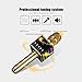 Portable Wireless Karaoke Microphone with LED Light, Mini Handheld Cellphone Karaoke Player Built-in Bluetooth Speaker, H8 Karaoke MIC Machine for Home KTV By IMMOSO (Gold)