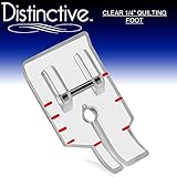 Distinctive Standard Clear 1/4” Quilting/Sewing Machine Presser Foot - Fits All Low Shank Snap-On Singer*, Brother, Babylock, Euro-Pro, Janome, Kenmore, White, Juki, New Home, Simplicity, Elna + More!