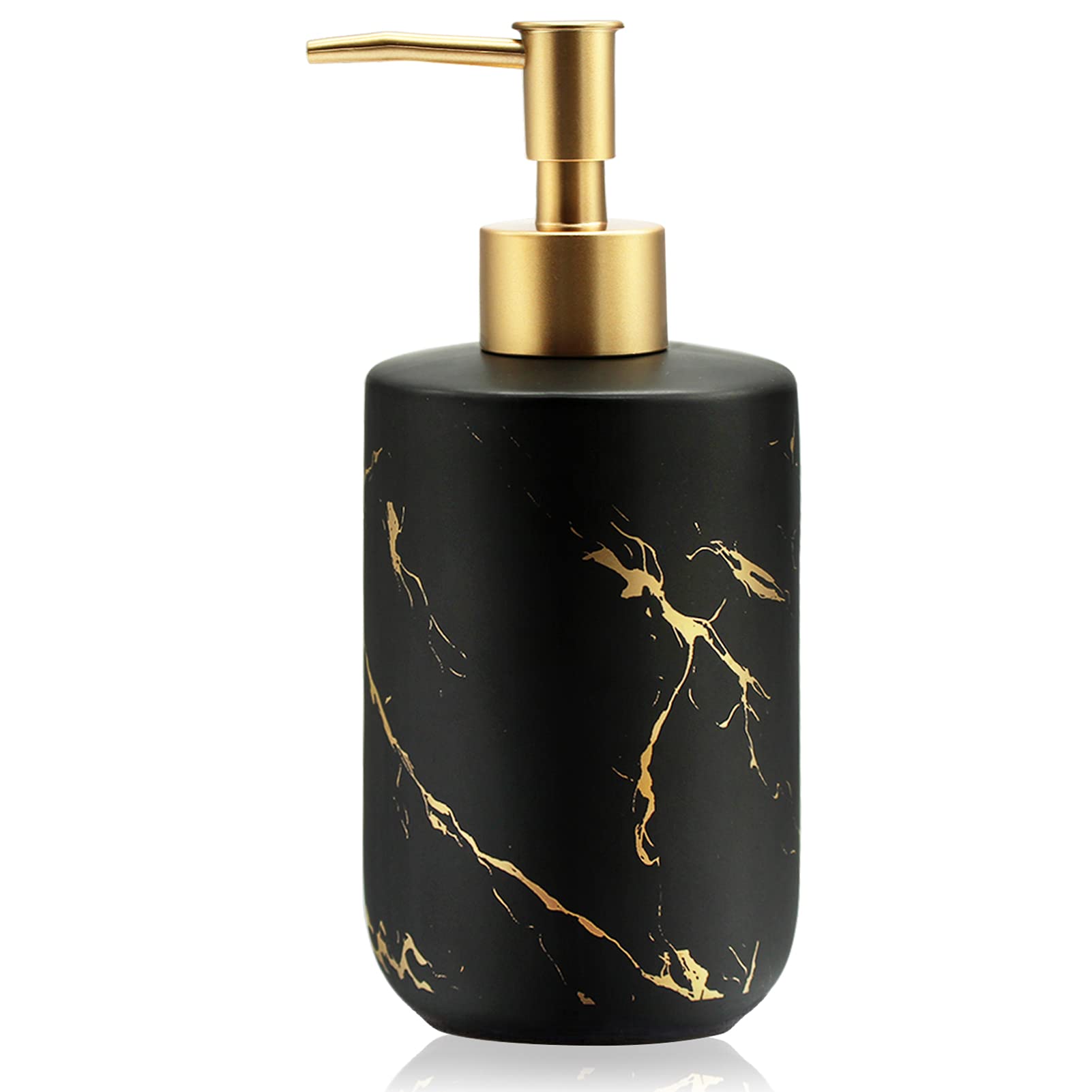 Soap Dispenser, Wieat Ceramics Hand Soap Dispenser, Marble Soap Bottle pump, Pump Bottle Dispenser, Vanity Countertop Accessory,Washing Accessories for Bathroom Kitchen Sink