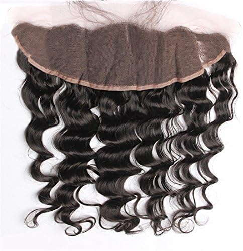 Star Show Hair Brazilian Loose Wave Virgin Hair Lace Frontal Closure Good Quality Brazilian Virgin Hair Hand Tied 13x4 Frontal Closure Natural Color Loose wave 12 inch Frontal Free Part