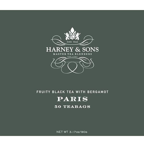 HARNEY & SONS PARIS BLACK TEA | 50 TEA BAGS | FRUITY VANILLA & CARAMEL BLEND WITH HINT OF LEMONY BERGAMOT