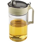 TENTA KITCHEN Olive Oil Vinegar Syrups Bottle Dispenser Cruet - 550ml(18.6 Oz) Oil Bottle Glass With No Drip Plastic Bottle S