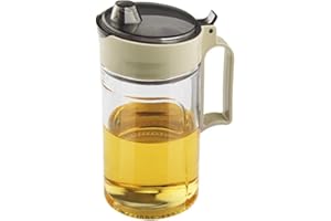 TENTA KITCHEN Oil Dispenser Vinegar Dispenser Maple Syrup Dispenser Glass Bottle Cruet No Drip Plastic Bottle Spout with Prot