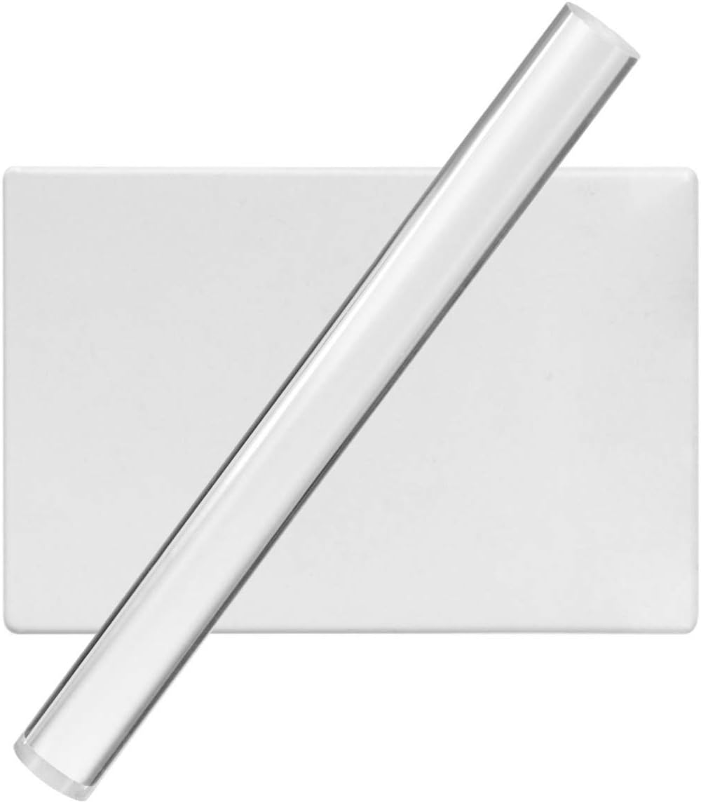 Milisten Clay Roller Acrylic Clay Sheet Board Clay Modelling Tools for DIY Shaping Sculpting Crafting, Pic.1, 20 x 2 x 2cm