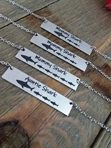 Mama Shark Necklace, Mommy, Mama, Auntie, Grandma, Nana, Sister, do do, Custom, Personalized Gift