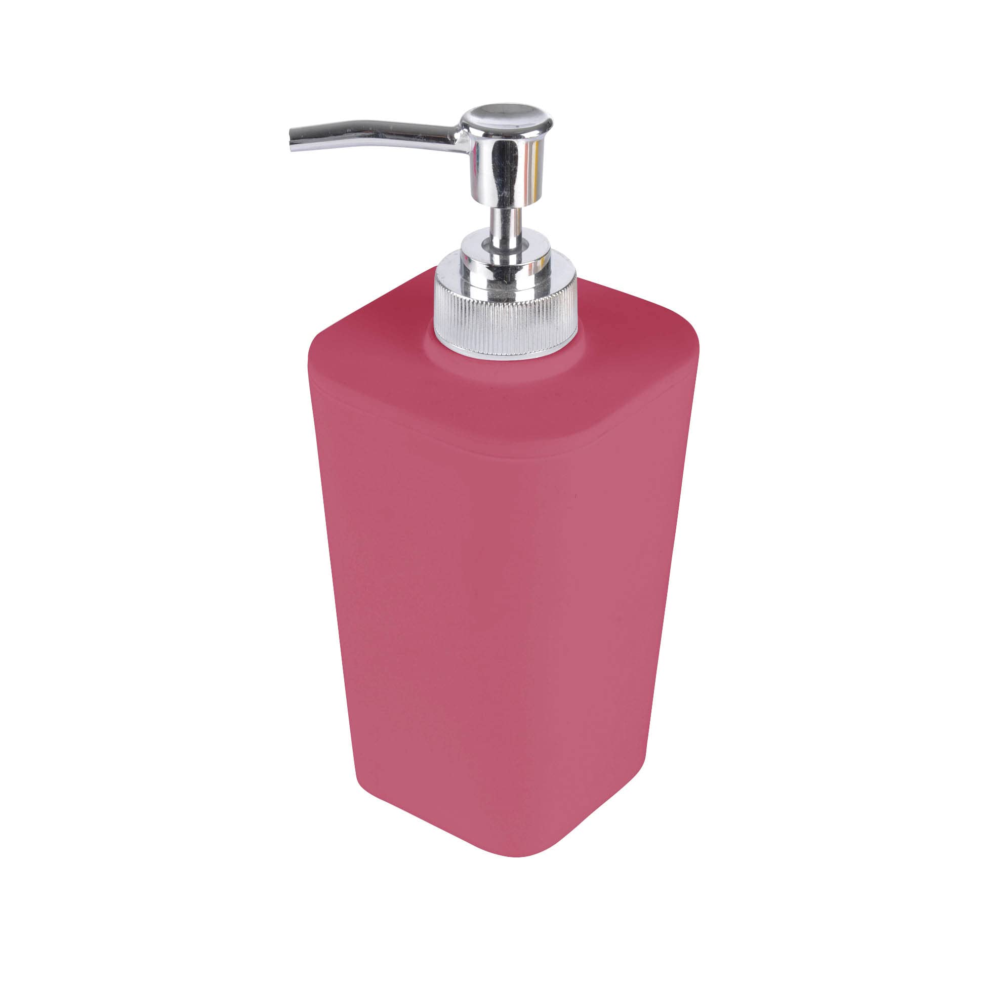 douceur d'intérieur, Soap Dispenser (7.4 x 7.3 x 18 cm) Vitamin Raspberry Plastic, Soft Touch