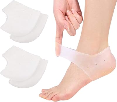 VivoFoot Gel Heel Protectors 2 Pairs Silicone Heel Cups Blister Prevention