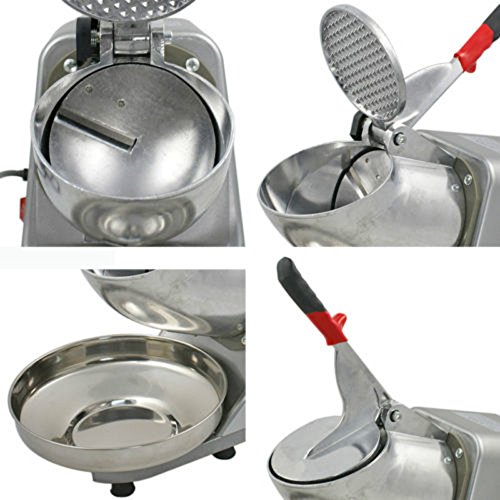 Ice Crusher Shaver Machine -300w 132lbs/h Snow Cone Maker Shaved Ice For Cold Drink