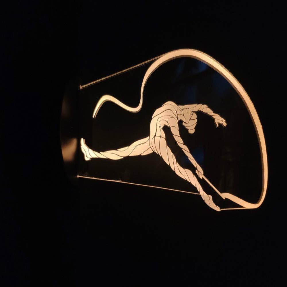 3D Led Sport Rhythmic Gymnastics Ribbon Lamp Lovely Gift Sport Fans Night Light Lamp Touch Sensor Indoor Decorative Night Lights