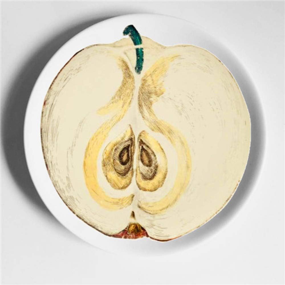 prbll Decorative Plate Wall Hanging Wobble Plateplate Segmented Fruit Vegetable Pattern Craft Desktop Wall Hanging Decorative Dish Colorful Home Decor Illustration