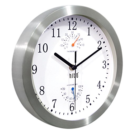 hito Modern Silent Wall Clock Non ticking 10 inch Excellent Accurate