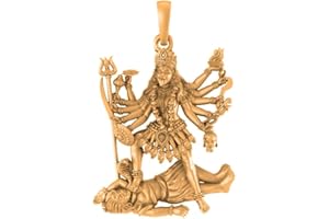 COMPANY TRENDAL 22 CT Gold Plated Silver (92.5% Pure) Goddess Kali Ma(Big Size) Pendant_TD243