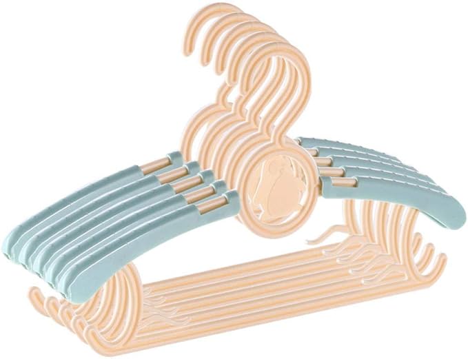 AGGF Percha retráctil Infantil plástico Antideslizante 10 Piezas-Azul