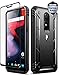 OnePlus 6 Rugged Case, Poetic Revolution [360 Degree Protection] Full-Body Rugged Heavy Duty Case [with Tempered Glass] for OnePlus 6 Black