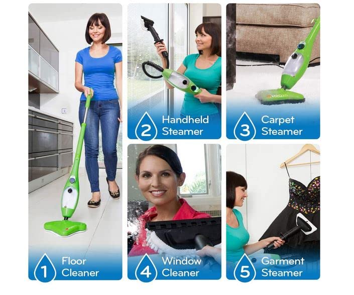 H2O Mop X5 Basic Mop 5 in 1 All Purpose Hand Held Steam Cleaner for