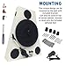 Easygoproducts Vertical Bluetooth Turntable – 3 Speed Record Player – Auto Stop Feature – Amplified Triple Built-in Stereo Speakers – Headphone Jack Input and RCA Outputs – Whitethumb 1